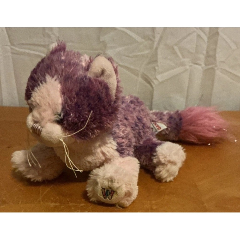 Ganz Webkinz Pom Pom Kitty Plush HM444 Rare Pink Purple 2010 NO CODE
